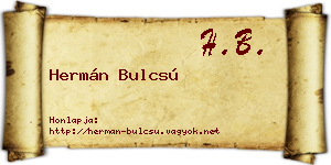 Hermán Bulcsú névjegykártya